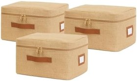 Resim Ocean Home Textile 3'lü Küçük Boy Jüt Hurç Set 30 x 22 x 18 cm 