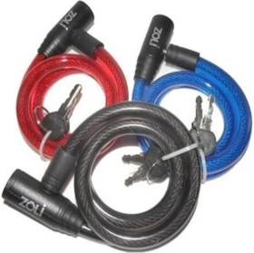 Resim Tex Anahtarlı Halat Kırmızı Bisiklet Kilidi 