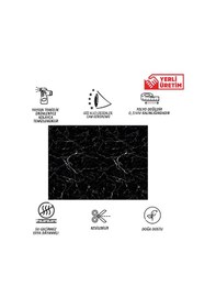 Resim Tink Kendinden Yapışkanlı Siyah-beyaz Mermer Desenli Pvc Panel 41x62cm 
