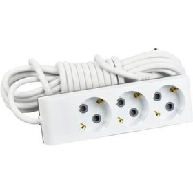 Resim Günsan Priz 3'lü 5 Mt Beyaz Çocuk Korumalı Ve Topraklı 