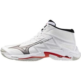 Resim Mizuno Wave Lightning Elite Mıd Unisex Voleybol Ayakkabısı Beyaz Çok Renkli 