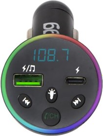 Resim TUGG FM Verici & Araç Şarj Cihazı | Bluetooth 5.0 FM Transmitter, Çift USB + Type-C PD Hızlı Şarj, Müzik Aktarımı, LED Ekran, Alman Teknolojisi – Siyah Kos-4 104960 