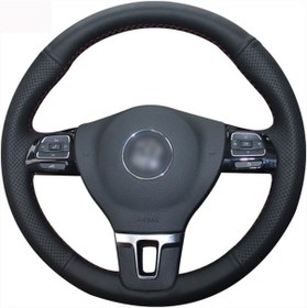 Resim Volkswagen Passat B7-Jetta-Golf 6-T5 Dikişli Direksiyon Kılıfı 