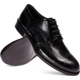 Resim Deery Deri Siyah Klasik Oxford Erkek Ayakkabı 