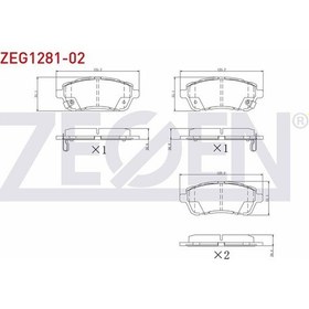 Resim Zegen-zeg1281-02 - Fren Balata On Ford Fıesta Vı 1.25i 2008-201 