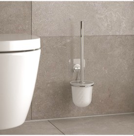 Resim Teknotel Yapışkanlı Paslanmaz Tuvalet Fırçası Krom St195 
