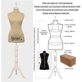 Resim Videolu Ürün-38 Beden Iğne Batabilen Terzi Mankeni Prova Mankeni 527200842 