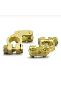 Resim 1 Takım Akü Kutup Başı Pirinç Kelepçe Artı Ve Eksi Set 