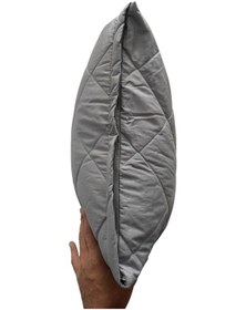 Resim Ely Parker Renkli Yastık Alezi (6 adet) %100 Pamuk Kapitoneli Yastık Koruyucu Yastık Kılıfı Gri 