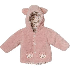 Resim Andywawa Kız Bebek Leopar Desenli Pembe Yumuşak Mont AC22078REP 