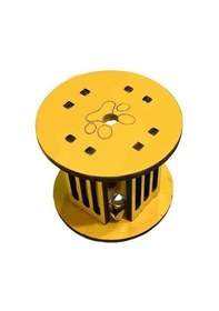 Resim Mini Silindir Eğlenceli Renkli Sağlam Küçük Pati İzi Şekilli Kedi Oyuncağı 