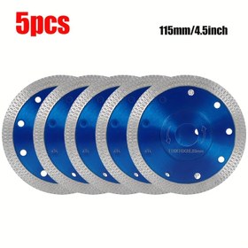 Resim 5 adet 4-1/2" Porselen, Fayans, Tuğla ve Granit için X-Dişli Elmas Testere Bıçakları - Paslanmaz, Profesyonel & DIY Projeleri için Montaj Gerektirmeyen Kesme Bıçakları, Çok Amaçlı Bıçaklar, Çeşitlilik Yaratıcı Yapım, Pas Dirençli Malzeme 