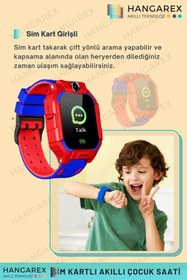 Resim WIKI Çocuk Konum Takipli Sim Kart Girişli Lbs Ve Sos Özellikli Akıllı Saat 