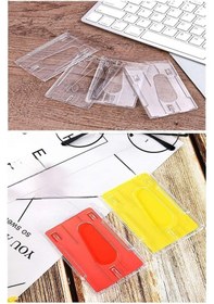 Resim Şeffaf Kart Kılıfı Kimlik Ehliyet Kredi Kartı Koruyucu 2 Adet Pvc Plastik Kart Koruma Kabı 