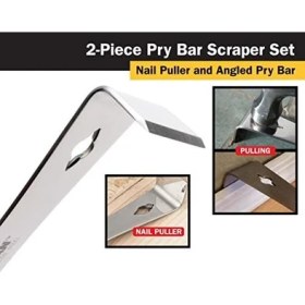 Resim Tıtan 17005 2 Parçalı Paslanmaz Çelik Keski Demiri, 7 ve 9-1/4 x 9/16. 