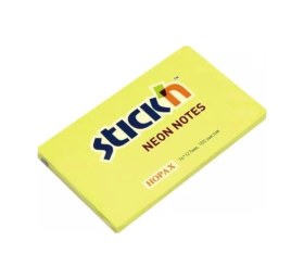 Resim Hopax Stıckn Yapışkanlı Not Kağıdı Neon Sarı 76x127 Mm 100 Yp 12 Adet He21135 