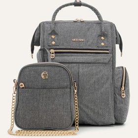 Resim Angel Gri Kumaş Bebek Çantası 