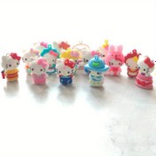 Resim Merhaba Kitty ve Arkadaşları Silikon Figürleri için - Renkli Kedi Bebek Aksesuarları, El Yapımı Malzemeler, Koleksiyoncular ve Hayranlar için Dekoratif Kolyeler, Kawaii Oda Dekoru, Sevimli Bebek Aksesuarları 