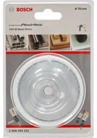 Resim Bosch - Yeni Progressor Serisi Ahşap Ve Metal İçin Delik Açma Testeresi Panç 76 Mm 2608594231 