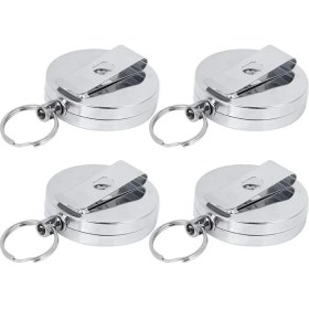 Resim Praise6 4 Adet Geri Çekilebilir Olta Hattı Kesici Anahtarlık Karabina Makaraları Anahtarlık Zincirleri 60CM Kordon ve 2.5cm Bölünmüş Halka (Yurt Dışından) 