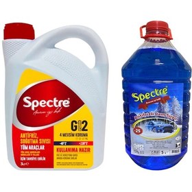 Resim Spectre -40 Derece Kırmızı Antifriz ve -25 Derece Antifrizli Cam Suyu Paketi 