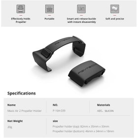 Resim DJI Mavic Air 2 Silika Jel Pervane Tutucu Aksesuarı Pgytech 