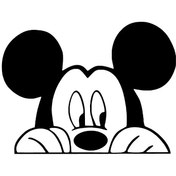 Resim habune Camdan Bakan Mickey Sticker 10 X 8 Cm 