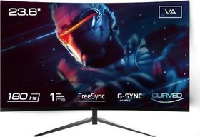 Resim Gamebooster GB-2418CF 23.6" 1 ms Full HD Curved 180 Hz Oyuncu Monitörü 