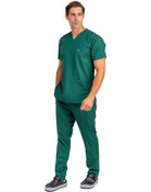 Resim Zarf Yaka Erkek Takım - 58 Yeşil-6528 