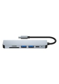 Resim 6 In 1 Type C To Hdmı / 2 USB 3.0- USB-C Pd- Sd Tf Çevirici Kablo 