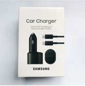 Resim Samsung Süper Hızlı Araç Şarj Cihazı 45w + 15w Çift Bağlantı Noktalı Pd Qc Adaptif Hızlı Şarj Galaxy S22 S21plus S9 S10 + Note20 Xiaomi İphone Uyumlu 