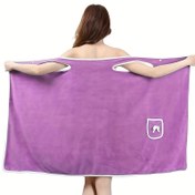 Resim 1 adet Ultra-Kompakt ve Yumuşak Ayarlanabilir Cep Olmadan Banyo Bornuzu, Yay Detaylı - Yüksek Emici Hızlı Kuruyan Havlu Sarımı, Kamp, Plaj, Havuz, Sauna, Seyahat için Dayanıklı ve Çiziklere Dayanıklı - Makine Yıkanabilir, Banyo Havlusu, Plaj Gereksinimleri, Modern Tasarım, Çiziklere Dayanıklı Kumaş 