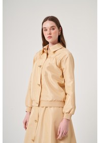 Resim Oe25y939638 Omelya Tafta Bomber Ceket Tereyağı 