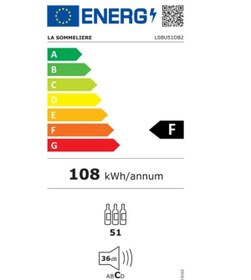Resim Genel Markalar La Sommeliere Ankastre Şarap Dolabı, 2 Zon, 51 Şişe Kapasiteli LSBU51DB2 