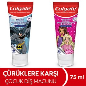 Resim Colgate Barbie Batman Çocuk Diş Macunu 75 ml (Asortili) - Gratis 