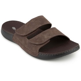Resim Muya Luwih Anatomik Taban Dört Mevsim Erkek Terlik Kahverengi 