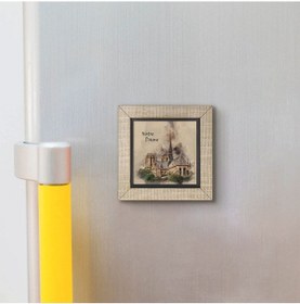 Resim Notre Dame Baskılı Mdf Magnet Krg-005 Buzdolabı Süsü 