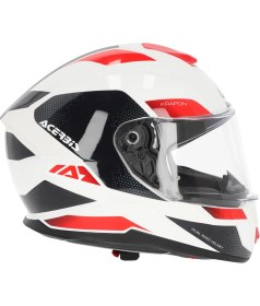 Resim Acerbis Krapon 22-06 Kask Beyaz Kırmızı 