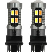 Resim Sumsool 2x LED Işık Çift Renkli T25 3157 P27-7W 5630 20SMD Beyaz Kehribar B (Yurt Dışından) 