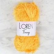 Resim Loren Furry Hardal Sarısı El Örgü İpi - RF075 - 34063 