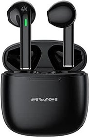 Resim AWEI T26 Pro Kulaklık Kablosuz Bluetooth, Bluetooth 5.3 Gürültü Önleyici Kulaklıklar Gerçek Kablosuz IPX6 Su Geçirmez Stereo Kulak İçi Kulaklık, Dahili Mikrofonlu (Siyah) 