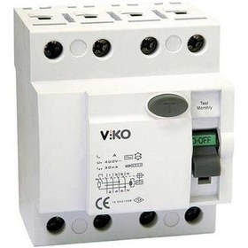 Resim Viko - Vtr4-6330 4x63a 30ma Ac Tip Kaçak Akım Rölesi 