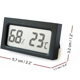 Resim QBR Home Dijital Isı ve Nem Ölçer Termometre Higrometre (Siyah) 