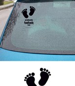 Resim MIGNATIS Arabada Bebek Var Sticker Yapıştırma Çıkartma 12x9cm 