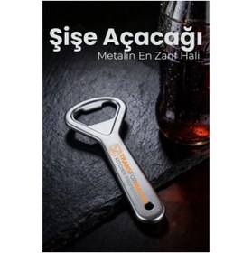 Resim renklime BFS Ergonomik Metal Şişe Açacağı - Gazoz, Kola, Bira Kapağı Açıcı 