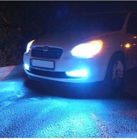 Resim Megamarket06 H27 Buz Mavi Led Sis Farı Ampulü Zero Led 