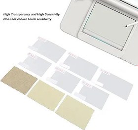 Resim Yeni 3DS Konsol El Sistemi Için Ekran Koruyucu, 3 Takım, 9H Temperli Cam, Çizilmez, Şeffaf HD Şeffaf, Oyun Makinesi Ekran Filmi 