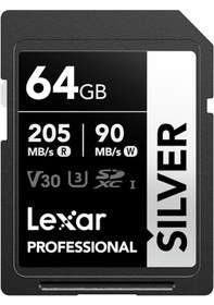 Resim Lexar 64 GB Silver Plus SD Uhsı V30 U3 205 MB/s Hafıza Kartı 