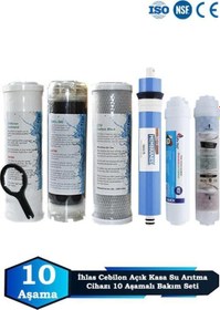 Resim İhlas Cebilon Açık Kasa Su Arıtma Cihazı Uyumlu 10 Aşama 80 GPD Membran MultiMineralli Bakım Seti 