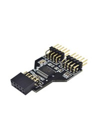 Resim 5089 9 Pin Anakart Usb Rgb Uzatma kablosu Çoklayıcı Çevirici 